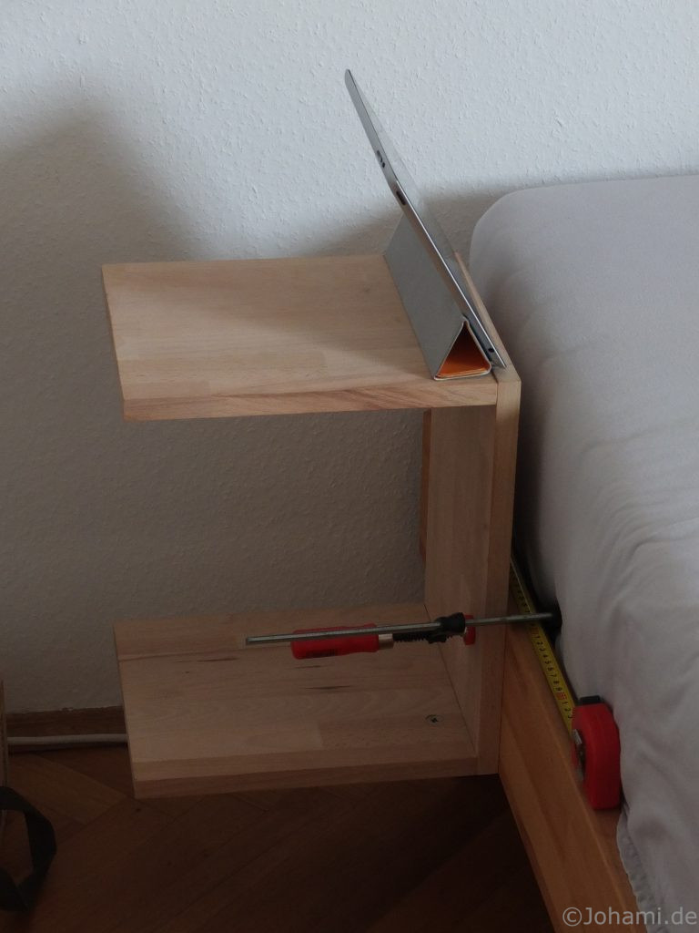 Maß nehmen für die spätere Position.
